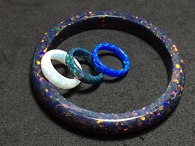 Synthetic Opal (Impregnated) - Rings and Bangle
